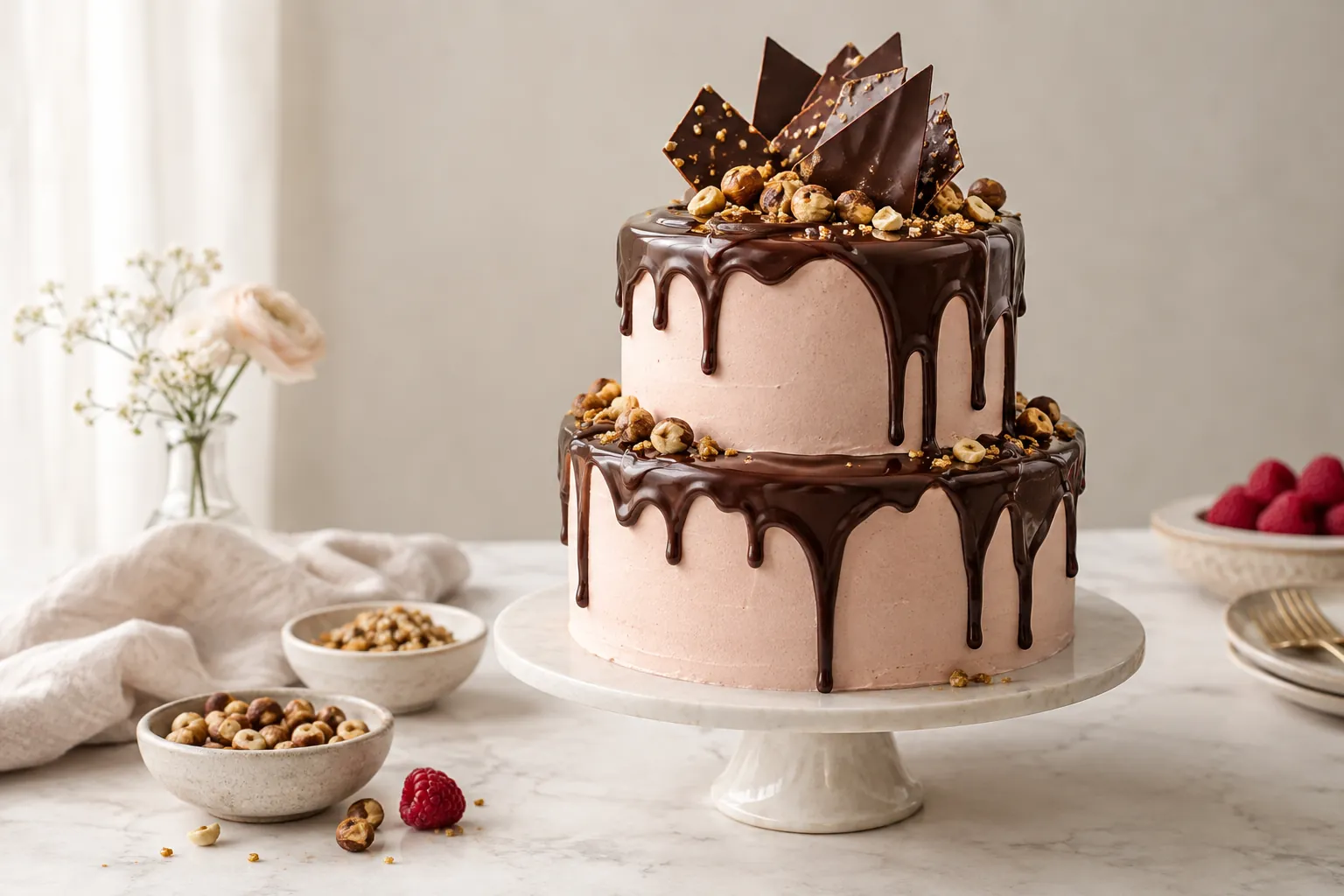Drip cake finish