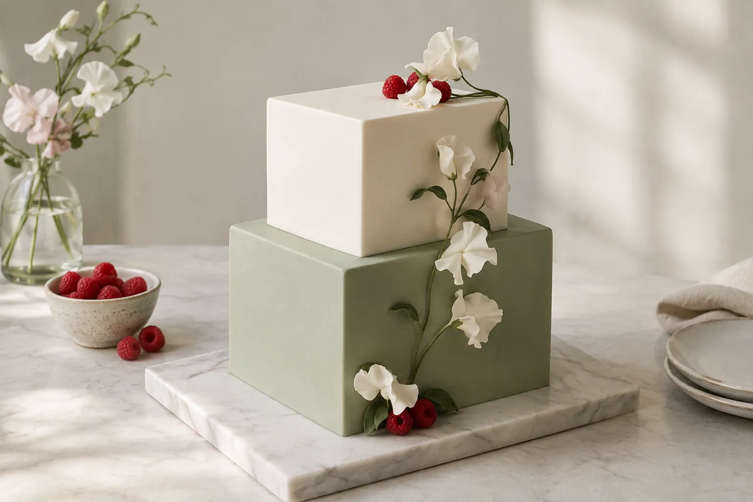 Fondant cake finish