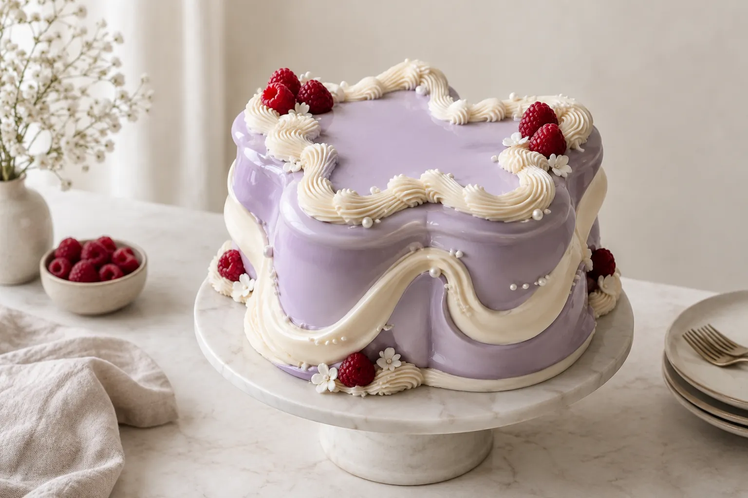 Sculpted cake finish